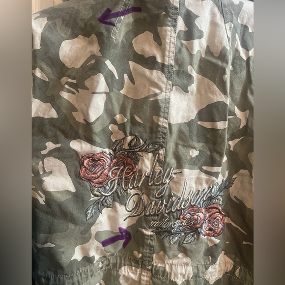 Camo and floral Harley Davidson jacket - Picture 5 of 6